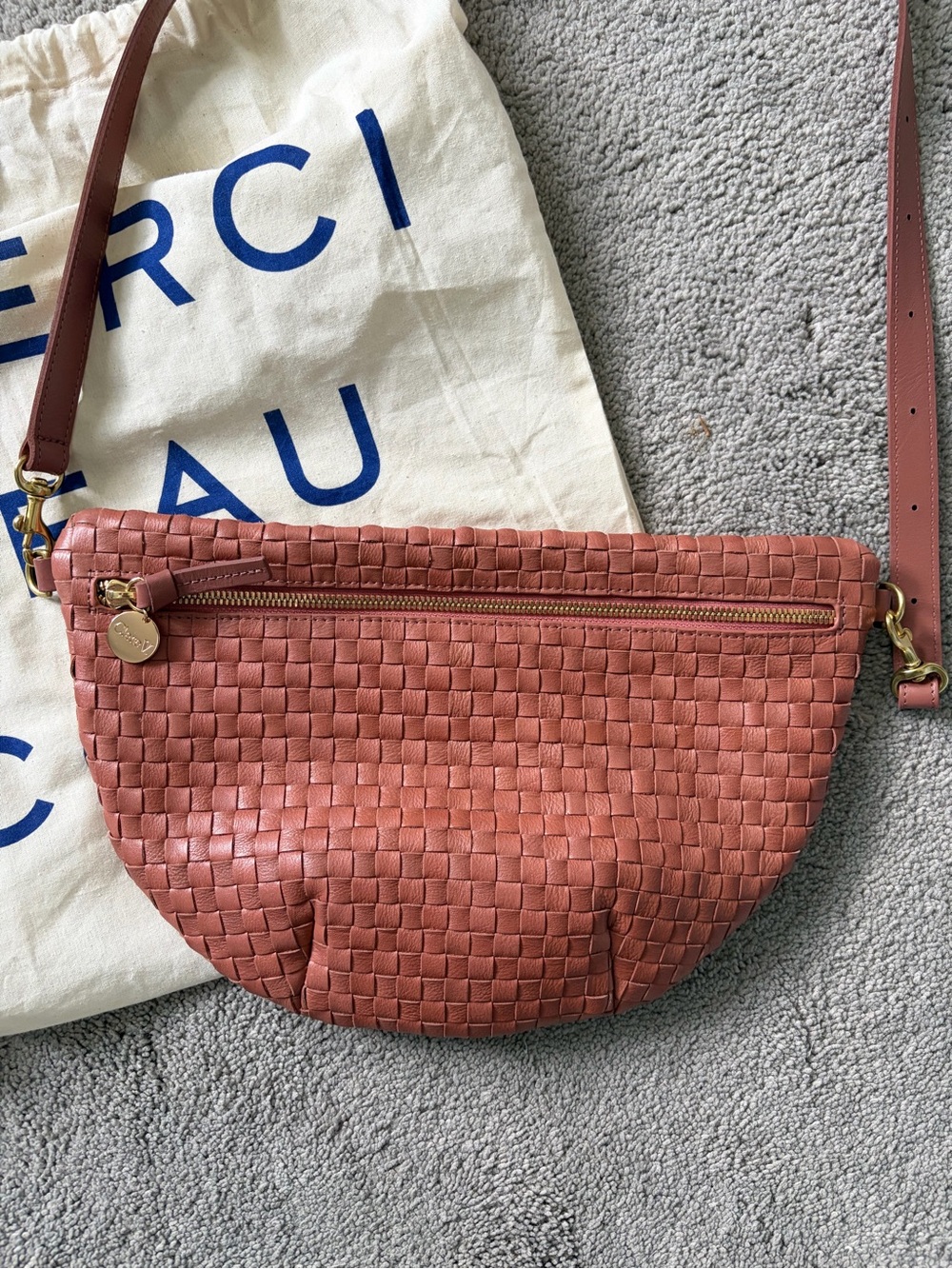 Clare V Grande Fanny in Rose Clay - Picture 2 of 8